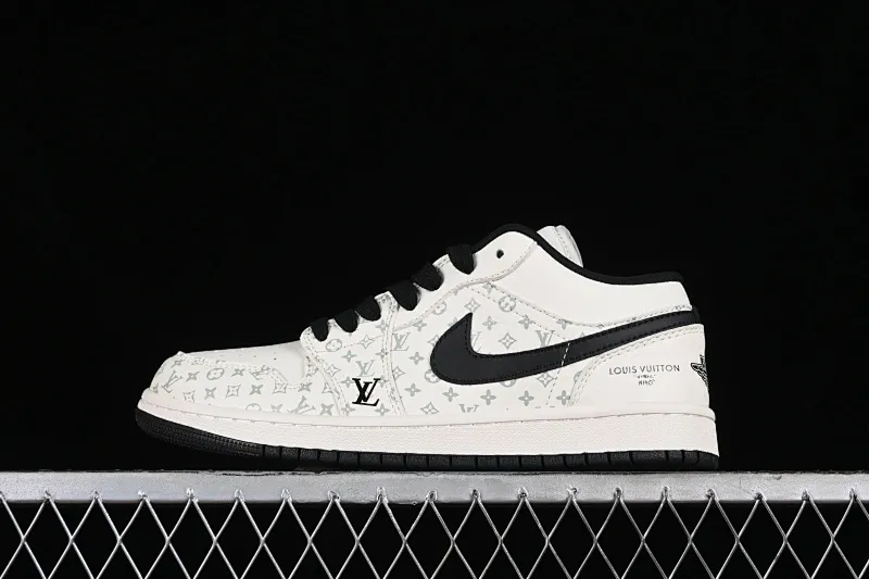 All categories Air Jordan Jordan series basketball shoes Air Jordan 1 Low high-end customized low-top sneakers Air Jordan 1 Low LV joint-print knight high-end customized low-top cultural basketball shoes SJ9950-005